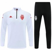 2021-22 AS Monaco White Training Kits Sweatshirt with Pants