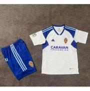 Kids Real Zaragoza 2022-23 Home Soccer Kits Shirt With Shorts