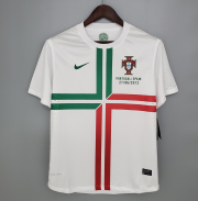 2012 Portugal Retro White Away Final Match Soccer Jersey Shirt