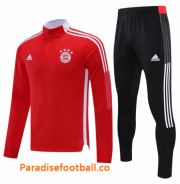 2021-22 Bayern Munich Red Training Kits Sweatshirt with pants