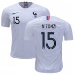 2018 World Cup France Away Soccer Jersey Shirt Steven Nzonzi #15