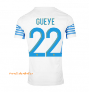 2021-22 Marseille Home Soccer Jersey Shirt with GUEYE 22 printing