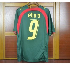 2006 Cameroon Retro Home Soccer Jersey Shirt #9 eto\'o
