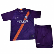 Kids Manchester City 2018-19 Third Away Soccer Shirt With Shorts