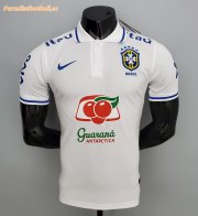 2021-22 Brazil White Polo Shirt