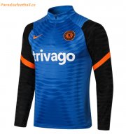 2021-22 Chelsea Blue Black Training Sweatshirt