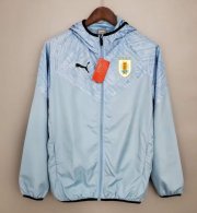 2022 World Cup Uruguay Blue Windbreaker Hoodie Jacket