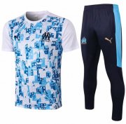 2020-21 Marseille Blue White Short Sleeve Training Sets