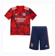 2022-23 Olympique Lyonnais Kids Away Soccer Kits Shirt with Shorts