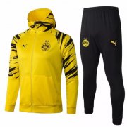 2020-21 Dortmund Yellow Tracksuits Hoodie Jacket with Pants