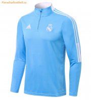 2021-22 Real Madrid Blue White Training Sweatshirt