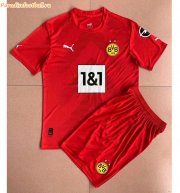 2022-23 Borussia Dortmund Kids Red Goalkeeper Soccer Kits Shirt With Shorts