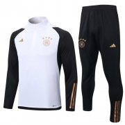 2022 FIFA World Cup Germany White Black Training Sweatshirt Kits with Pants