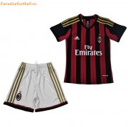 Kids 2013-14 AC Milan Retro Home Soccer Kits Shirt With Shorts
