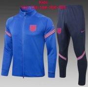2020 England Kids/Youth Blue Training Suits Jacket and Pants