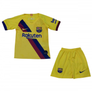 Kids Barcelona 2019-20 Away Soccer Shirt With Shorts