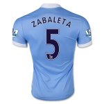 2015-16 Manchester City ZABALETA 5 Home Soccer Jersey