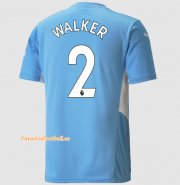 2021-22 Manchester City Home Soccer Jersey Shirt with Kyle Walker 2 printing