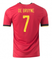 2020 EURO Belgium Home Soccer Jersey Shirt Kevin De Bruyne 7