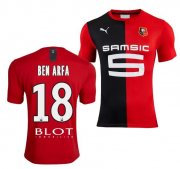 2019-20 Stade Rennais Home Soccer Jersey Shirt Hatem Ben Arfa #18