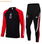 2021-22 Ajax Black Red Training Kits Sweatshirt with Pants