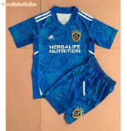 Kids Los Angeles Galaxy 2022-23 Blue Goalkeeper Soccer Kits Shirt With Shorts