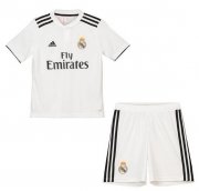 Kids Real Madrid 2018-19 Home Soccer Shirt With Shorts