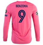 2020-21 Real Madrid Long Sleeve Away Soccer Jersey Shirt KARIM BENZEMA #9