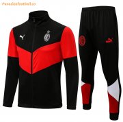 2021-22 AC Milan Black Red Training Suits Jacket and Trousers