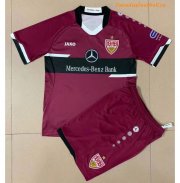 2021-22 Stuttgart Kids Red Goalkeeper Soccer Kits Shirt With Shorts