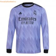 2022-23 Real Madrid Long Sleeve Away Soccer Jersey Shirt