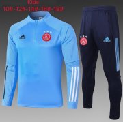 2020-21 Ajax Kids Light Blue Sweatshirt and Pants Youth Training Kits