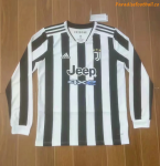 2021-22 Juventus Long Sleeve Home Soccer Jersey Shirt
