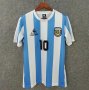 Maradona #10 1986 Argentina Retro Home Soccer Jersey Shirt
