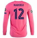 2020-21 Real Madrid Long Sleeve Away Soccer Jersey Shirt MARCELO #12