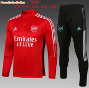 2021-22 Arsenal Kids Red Sweatshirt and Pants Youth Training Kits