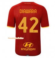 2021-22 AS Roma Home Soccer Jersey Shirt with DIAWARA 42 printing