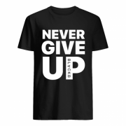 Liverpool Never Give Up Black T-Shirt