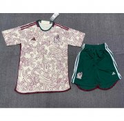Kids 2022 FIFA World Cup Mexico Away Soccer Kits Shirt with Shorts