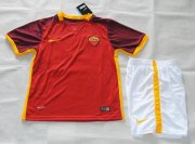 Kids Roma 2015-16 Home Soccer Shirt With Shorts