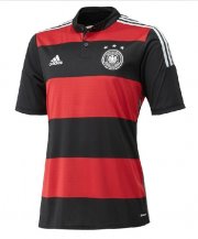 2014 Germany Retro Away Black&Red Soccer Jersey Shirt