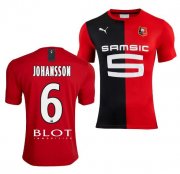 2019-20 Stade Rennais Home Soccer Jersey Shirt Jakob Johansson #6