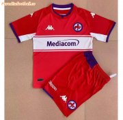 Kids Fiorentina 2021-22 Fourth Away Soccer Kits Shirt With Shorts