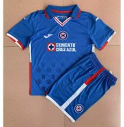 Kids Cruz Azul 2022-23 Home Soccer Kits Shirt With Shorts