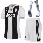 2018-19 Juventus Home Soccer Jersey Whole Kit (Shirt + Shorts + Socks)