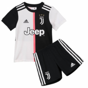 Kids Juventus 2019-20 Home Soccer Shirt With Shorts