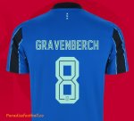 2021-22 Ajax Away Soccer Jersey Shirt with Gravenberch 8 printing