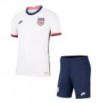 Kids USA 2020 Home Soccer Shirt With Shorts
