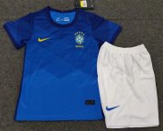 Kids Brazil 2020 Away Soccer Jersey Kit (Shirt + Shorts)