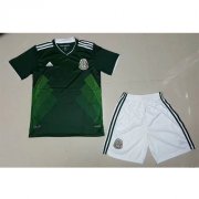 Kids Mexico 2017 Home Soccer Shirt With Shorts